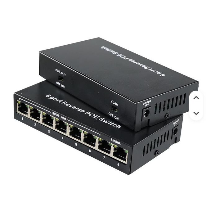 Reverse PoE switch 1000Mbps (Gigabit)